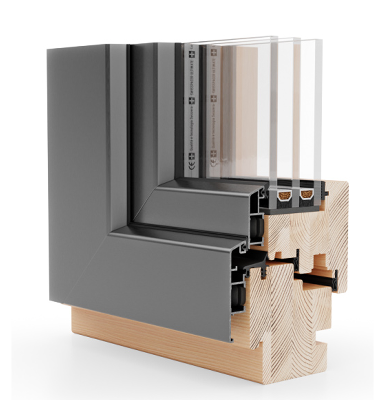 Okna drewniano-aluminiowe